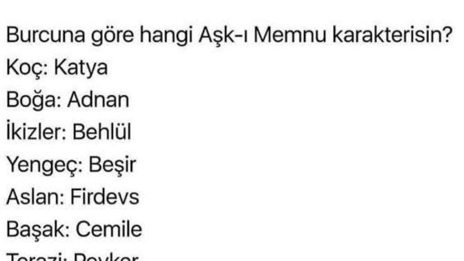 Burcuna göre hangi Aşk-ı Memnu karakterisin🎈 ?