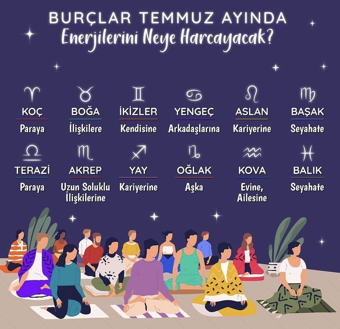 Burçlar Temmuz ayında enerjilerini neye harcayacak?