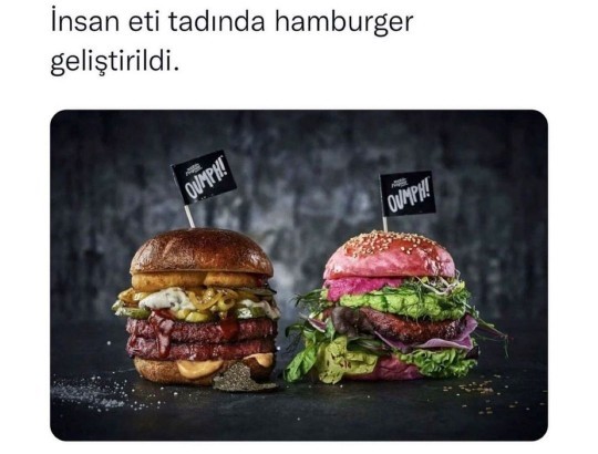 İnsan eti tadında burger denemek ister miydiniz?