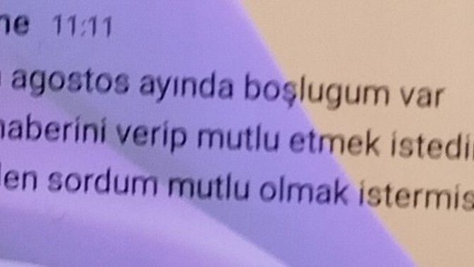 Annemin telefondaki mesajı?