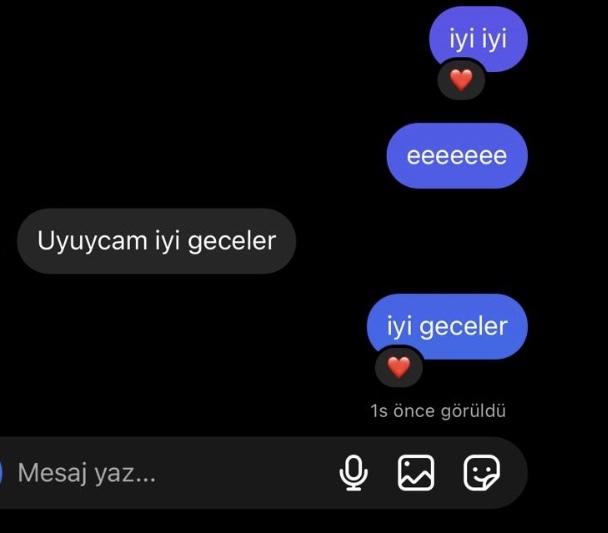 Hoslandigim cocukla normal konusuyoduk ve bana bi anda uyucam iyi geceler dedi?