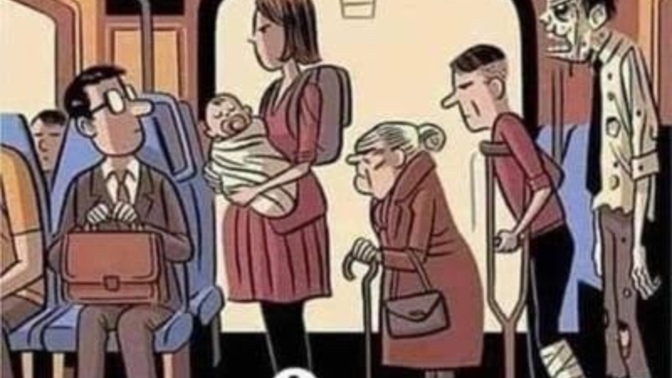 Otobüste oturuyorsun, yerini kime verirsin?