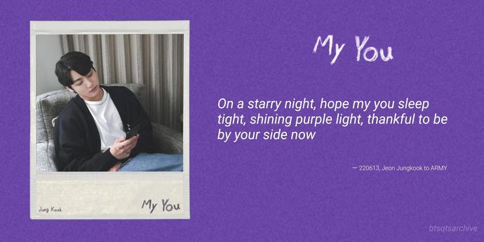 my you 💜💜