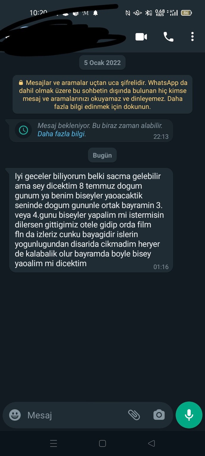 Ayrıldığım sevgilim böyle bir mesaj atmış amacı nedir?