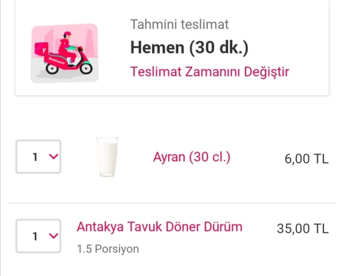 Yemek söyleyeyim dedim ama çok pahalı geldi! Sizce pahalı mı, bana mı öyle geliyor?