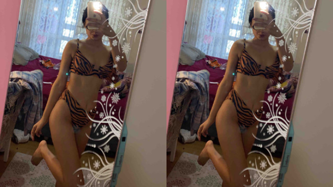 Zebra desenli bikinim koca arıyorum mesajı mı veriyor ya, tatil için aldım?