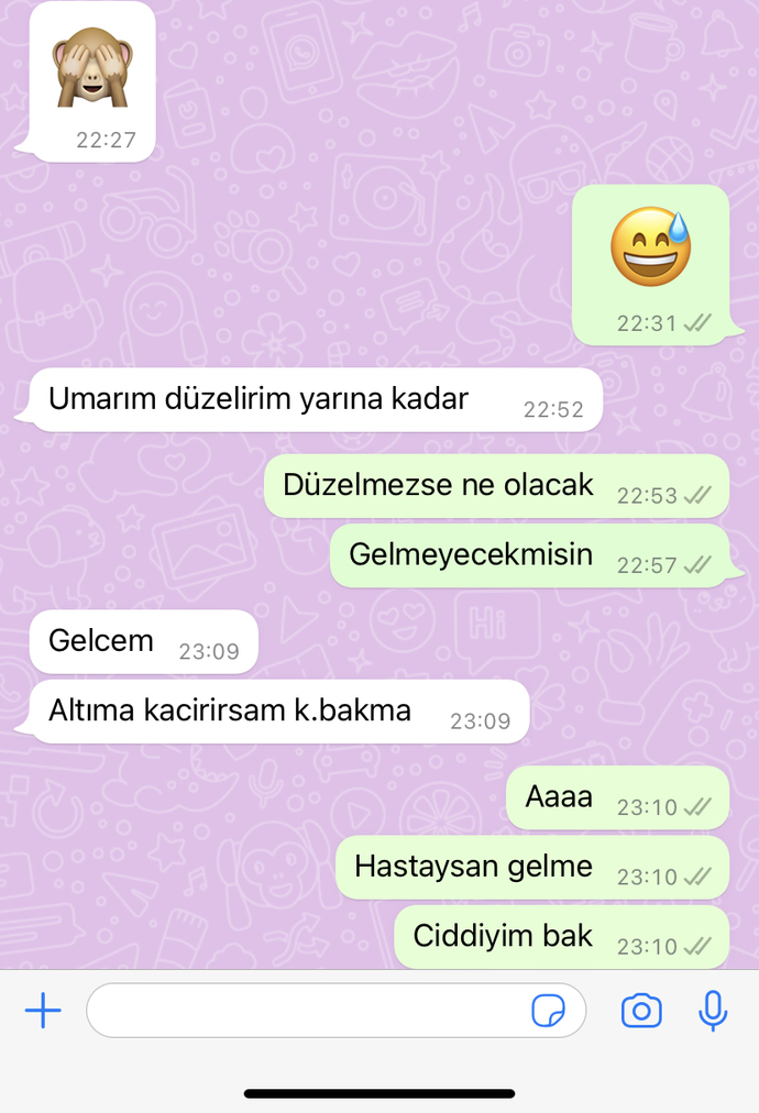Cır cır olduğunu bile bana söylemesi çok saçma değil mi?