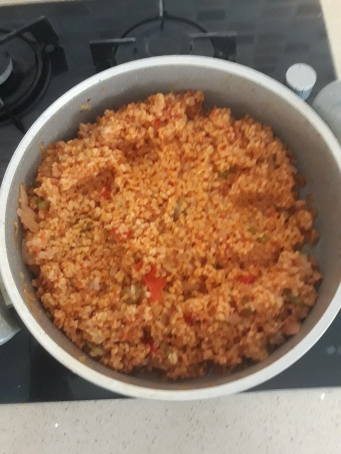 Bugün yemek yaptım Bulgur Pilavı?