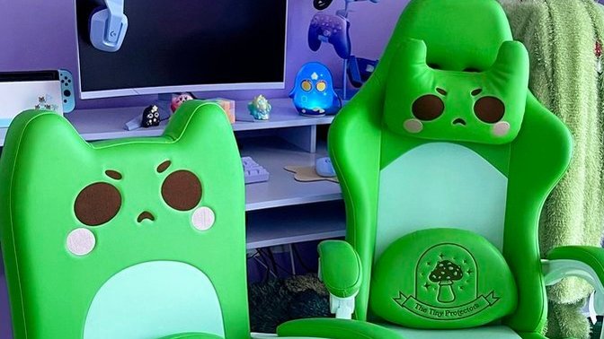 Karşınızda kurbağalı gamer koltukları! Siz gamer koltuk seçerken desenine bakıyor musunuz?