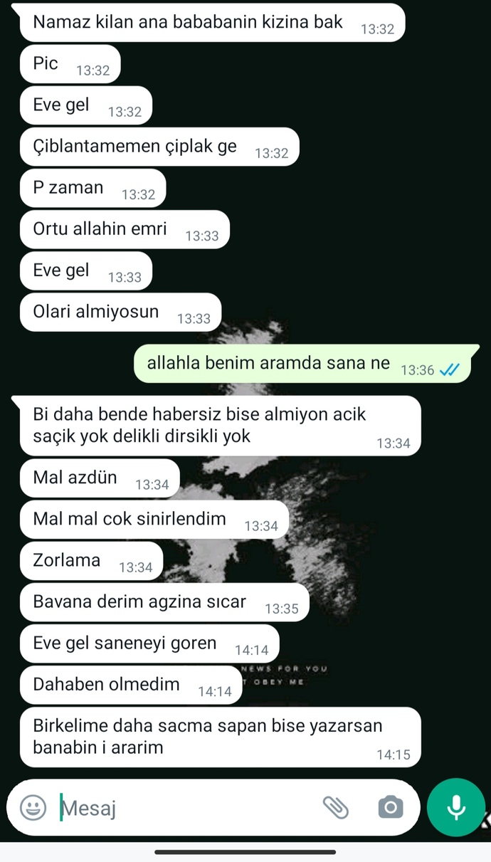 Bu nasıl bir zihniyet çok yoruldum artık, annemle mesajlaşmalarımıza bakın?
