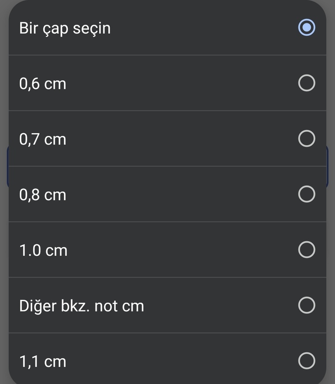 Normal bir El serçe parmağı kalınlığı çapı hangisidir?