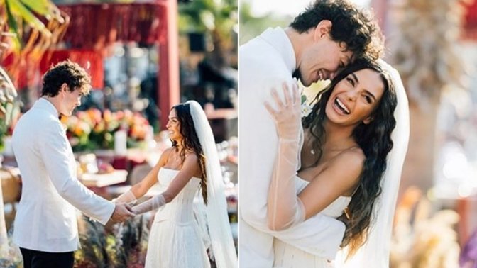 Cedi Osman ve Ebru Şahin şahane bir düğünle dünya evine girdi. Çok güzel olmamışlar mı?