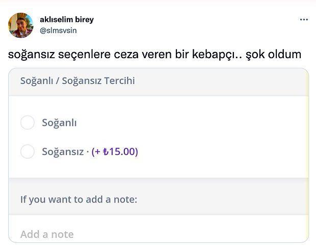 Soğansız dürüme +15 TL fiyat farkı 🤑 Sizin dürümünüz soğanlı mı olsun soğansız mı?