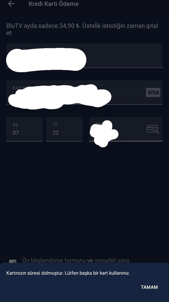 Blu TV hesabı açamıyorum yardımcı olur musunuz?