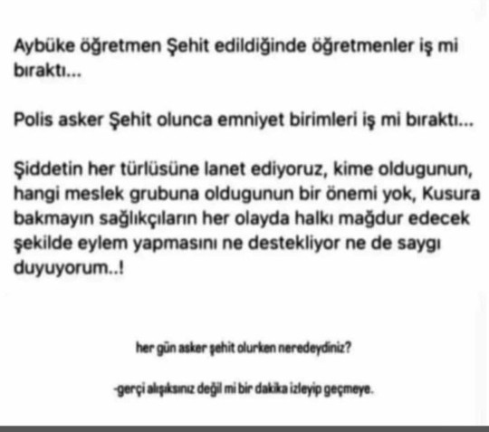 Sağlıkçılarin eylem yapması hakkında ne düşünüyorsunuz?