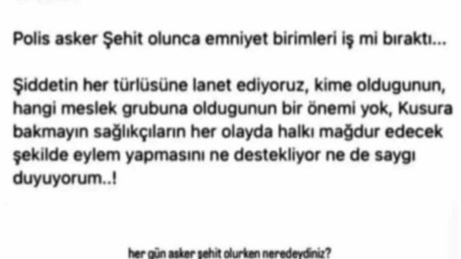 Sağlıkçılarin eylem yapması hakkında ne düşünüyorsunuz?