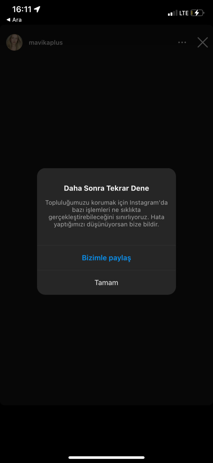 2-3 gündür bu şekilde. Hikayelere bakamıyorum ama kişinin profiline girip tıklarsam hikayesine bakabiliyorum.