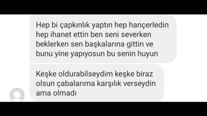 Sizce bu mesajlar çok mu ağır eski sevgilimin ahını mı aldım onu çok mu üzmüşüm hayatım kayar mı?