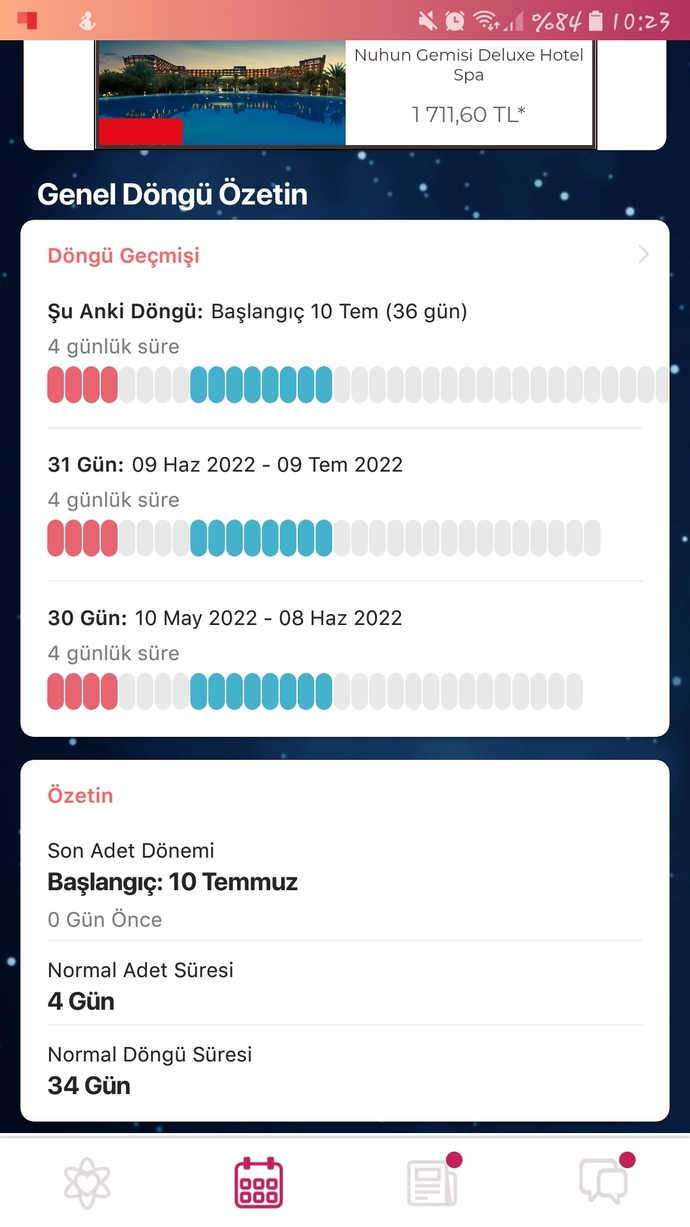 Reglin 3 gün önce gelmesi normal mi?
