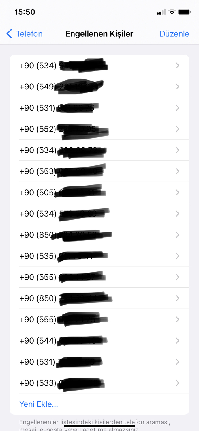 Telefonunda kaç kişi engelli?