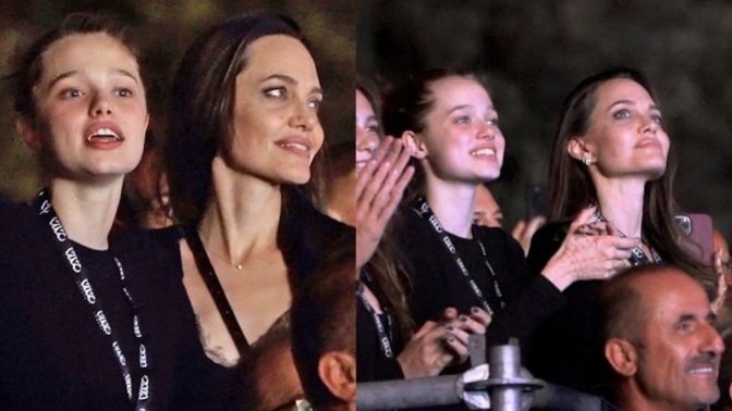 Angelina Jolie ve Shiloh Jolie-Pitt, Maneskin konserinde görüntülendi! Anne kız çok güzel değiller mi😍?