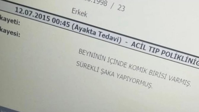 Duyduğunuz en ilginç hasta şikayeti neydi?
