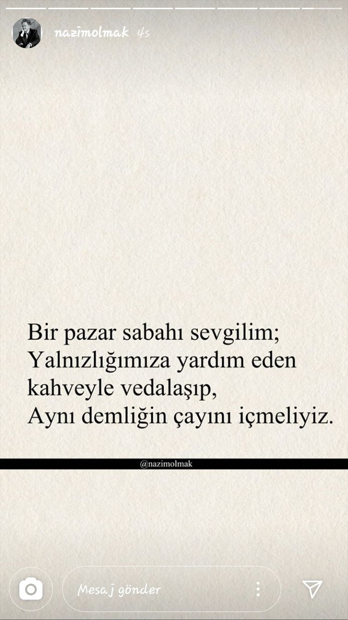“Seni seviyorum.” demezsin de ne dersin?