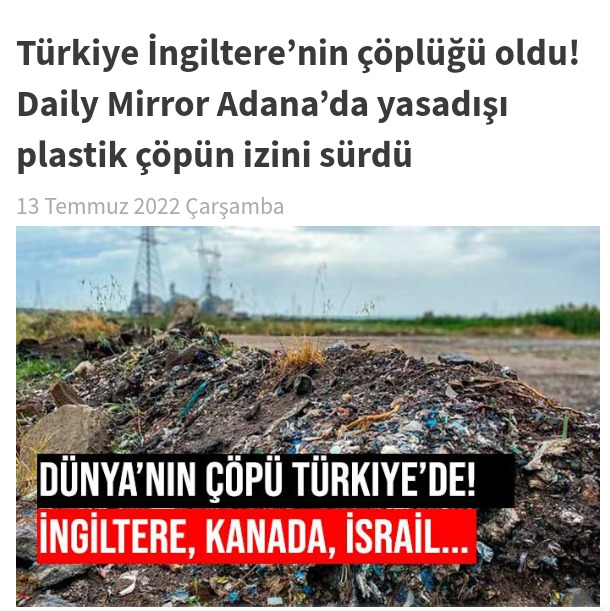 Türkiye dünyanın çöp kutusu mu oldu?