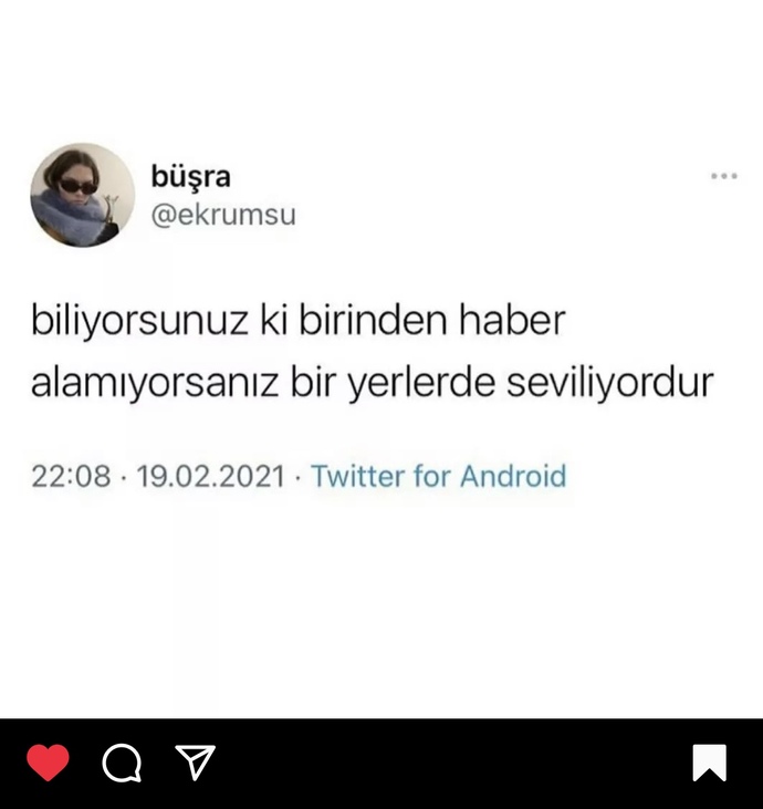 Sence şu an seni düşünüyor mudur?