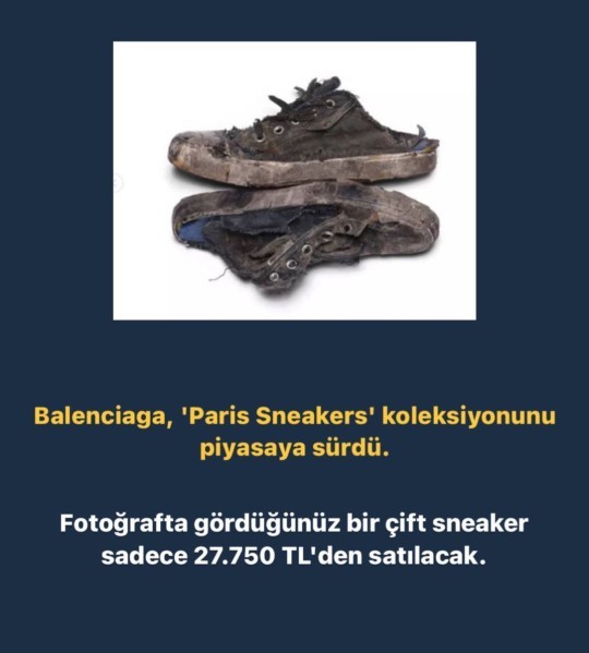 Balenciaga 27 bin Tl ye eski spor ayakkabıları satışa sundu siz bu ayakkabıları satın alır mıydınız?