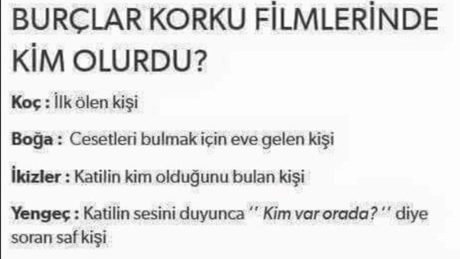Burçlar korku filmlerinde kim olurdu?