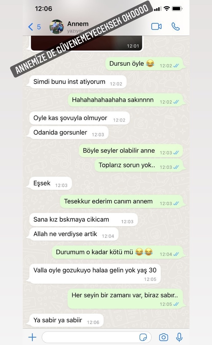 Babanızla ya da annenizle mesaj diyaloglarınız nasıl?