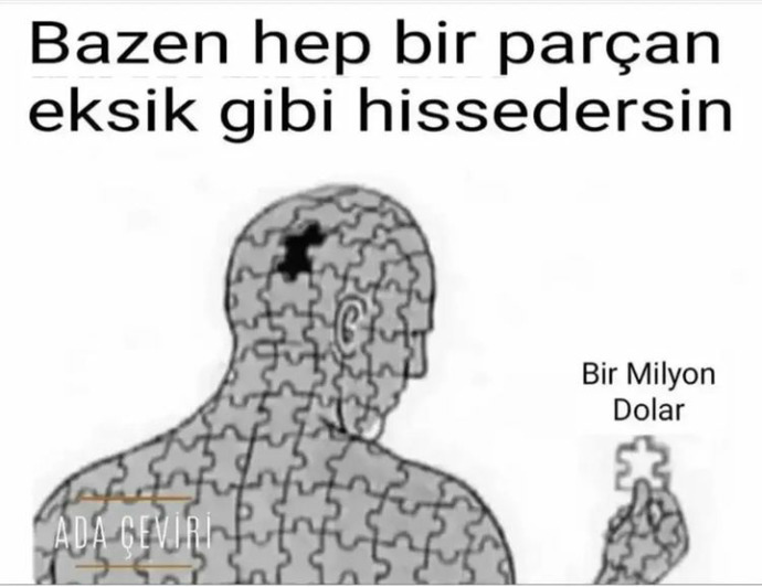 Eksik olduğunu düşündüğünüz parçanız var mı?