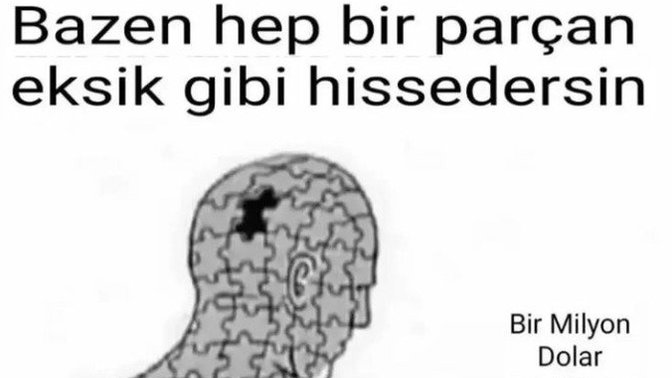 Eksik olduğunu düşündüğünüz parçanız var mı?