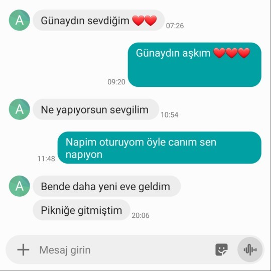 Sizce ne diyim en son mesaja?