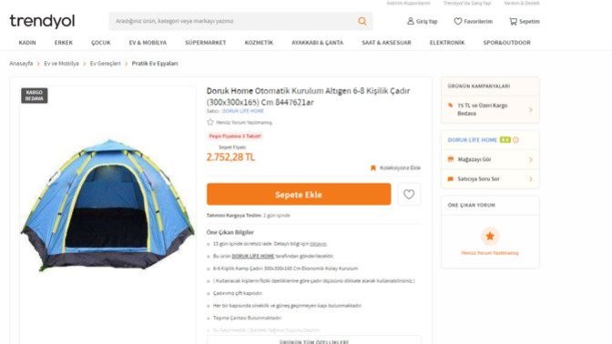 Kamp yapmak için çadır arıyorum fakat hepsinin fiyatı farklı. Daha önce çadır satın alan var mı?
