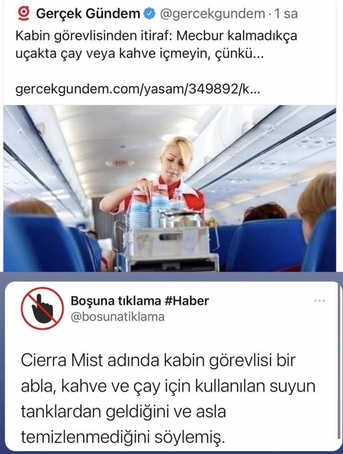 Yolculuk esnasında çay/kahve içiyor musunuz?