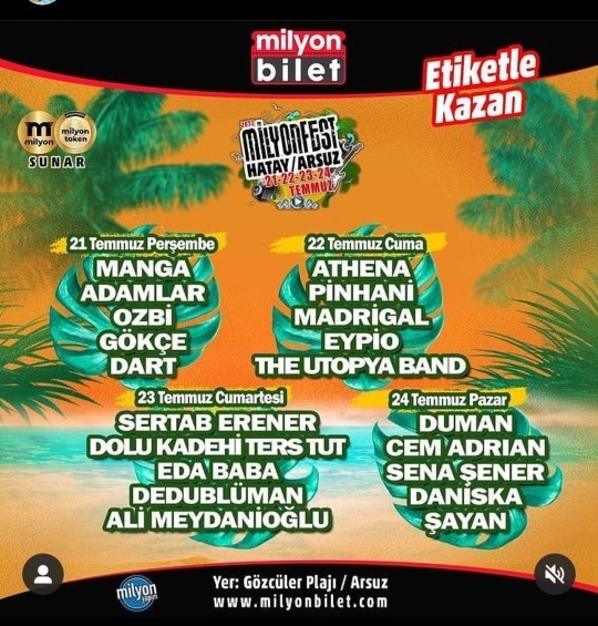 Milyonfeste gidicem ama sanatçıların konserlerinde en çok söyledikleri şarkıları bilmiyorum?