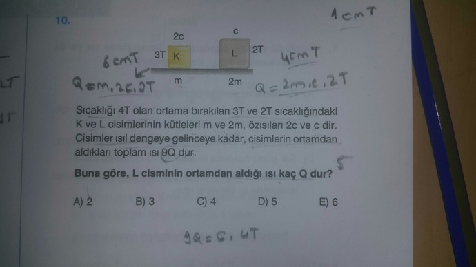 Fizik sorum var 2 tane bakar mısınız?