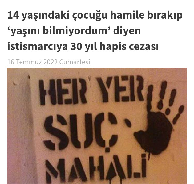 14 yaşındaki çocuğu hamile bırakan istismarcıya 30 yıl hapis ceza verilmiş, bu konuda ne söylemek istersiniz?