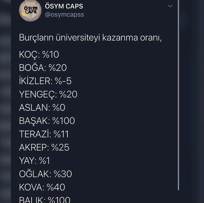 Geçmiş olsun gençler sizin burcunuz nedir?