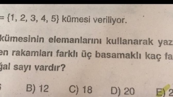 Matematik sorumu çözebilir misiniz?