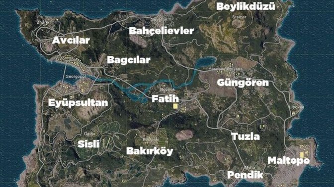 Pubg'de İstanbul haritası olsaydı, hangi ilçeye atlardınız?