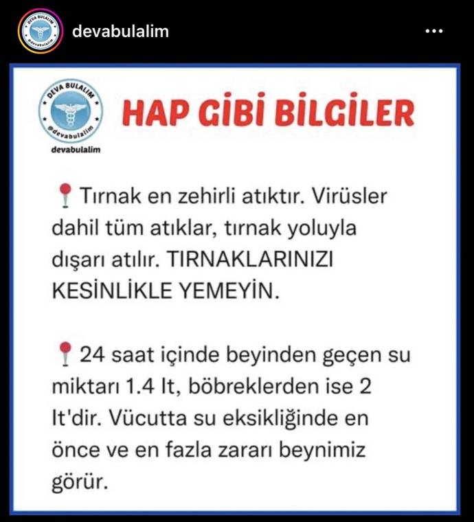 Kısa kısa sağlıklı bilgiler?