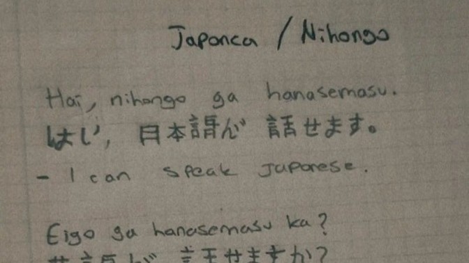 Japonca yazim nasil?