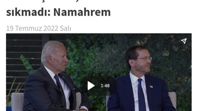 İsrailli şarkıcı, Biden’ın elini sıkmadı, bu konuda ne söylemek istersiniz?