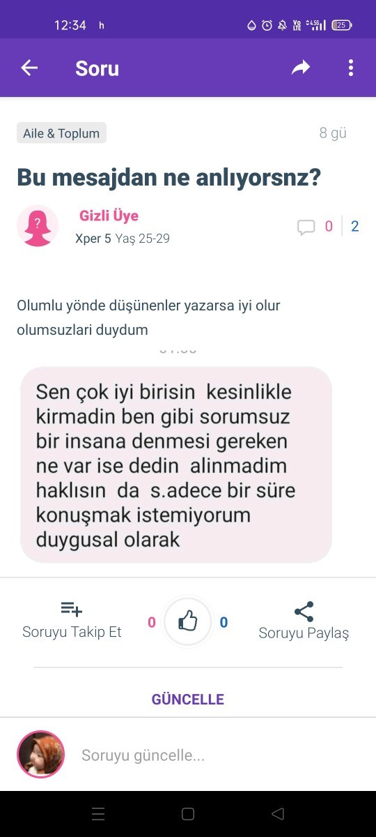 Bu mesajdan ne anlıyorsnz?