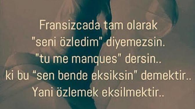Özlemek eksilmek midir? sen bende eksiksin dediğiniz biri var mı?