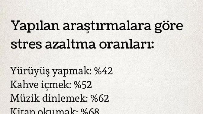 Sizin stresinizi en çok ne azaltıyor?