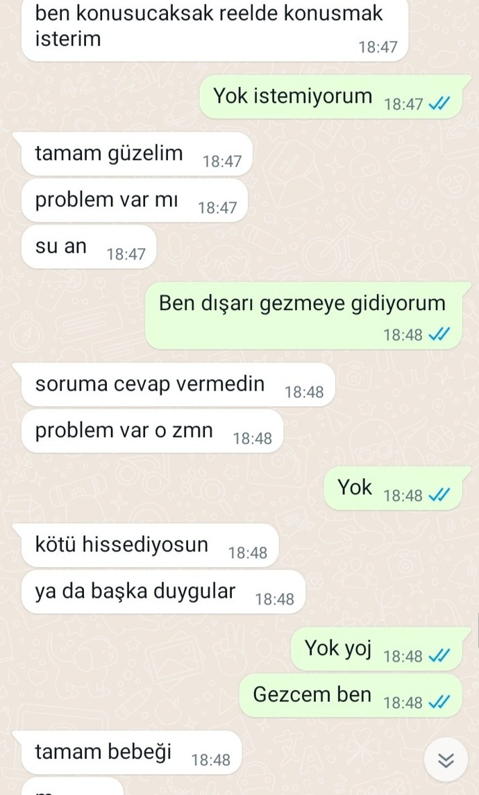 Sevgilime tacize uğradığımı söyledim ve tepkisi nasıl sizce?